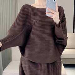 Modest Luxury Plissé Japanese Skirt Set