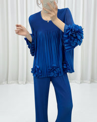 Luxurious Pleated Pants Set