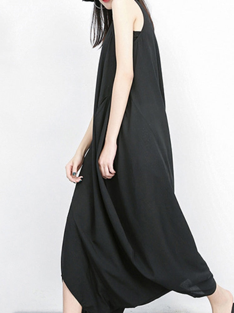 Olivia Luxe Oversized Black Jumpsuit