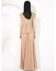 Truly Pleated Skirt & Blouse Set