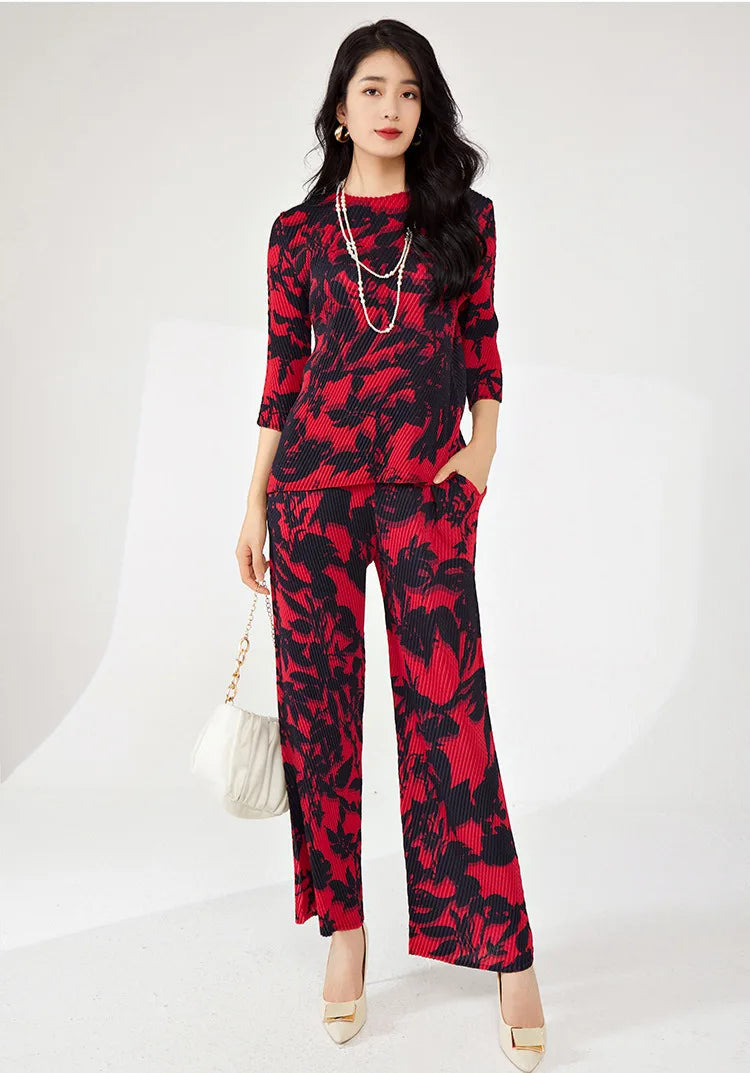 Luxury Formal Pleats Pant Set