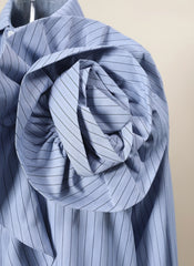 Oversized Pinstriped Blouse