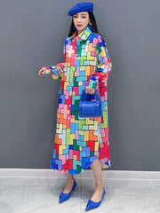 HEYFANCYSTYLE Tetris Blouse Dress