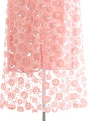 Elegant Floral Sequin Mesh Skirt