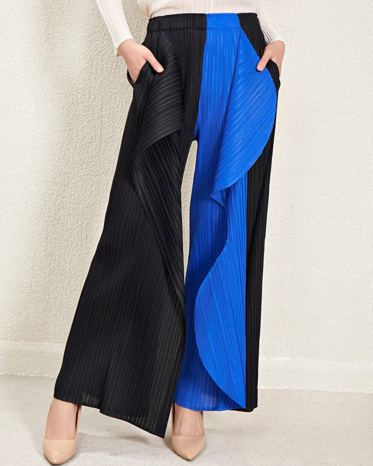 Luxury Plissé Ruffle Trousers