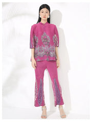 Luxury Pleats Top & Pants Set