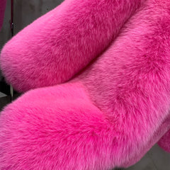 Luxury Plush Fox Fur Coat