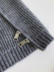 Luxury Ribbed Side-Zip Knit