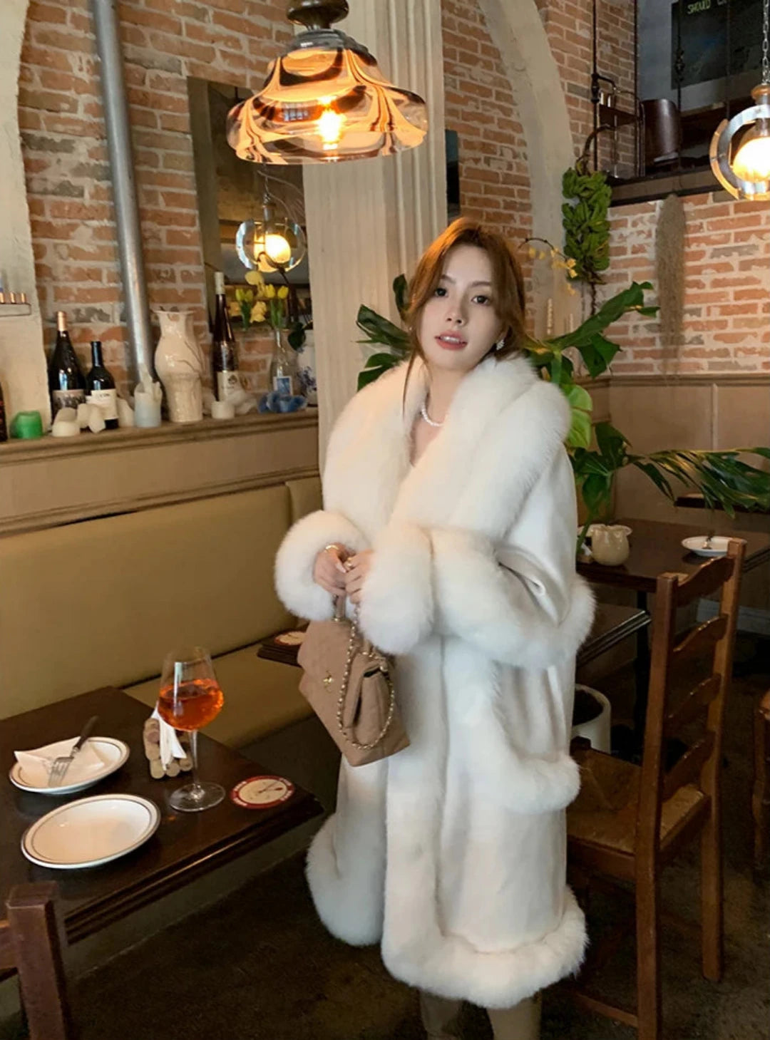 Women's Long Warm Faux Fur Coat