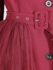 Luxury Tulle Belted Blazer