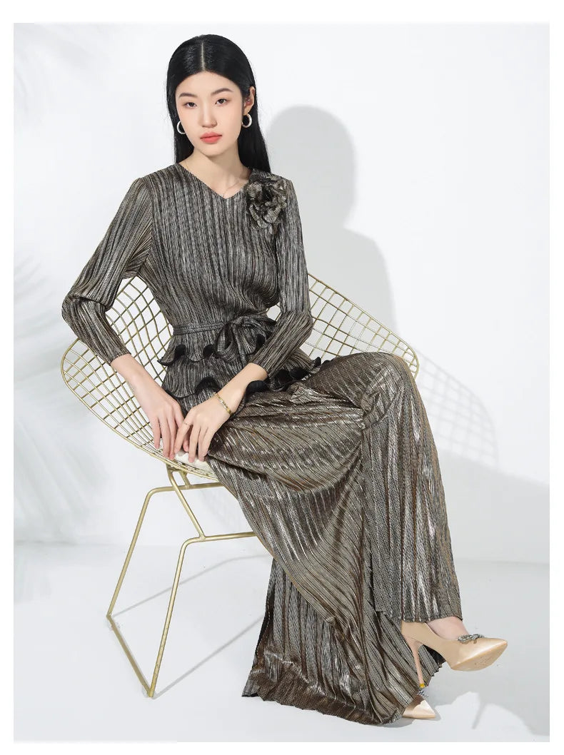 Japan Ruffle Knit Couture Ruffle Japanese Pleated 2-Piece Set – HEYFANCYSTYLE