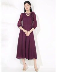 Luxury Pleat Floral Formal Dress