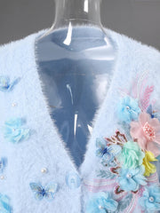 Luxury Floral & Butterfly Cardigan