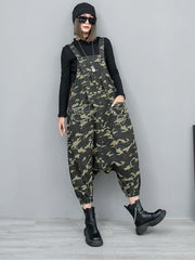 HEYFANCYSTYLE Green Camo Low Crotch Romper