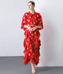 Everyday Plissé Polka Dot Dress