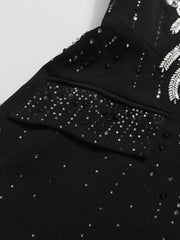 Luxe Crystal Embellished Blazer