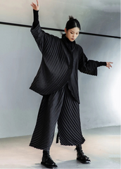 Pleated Plissé Jacket & Pant Set