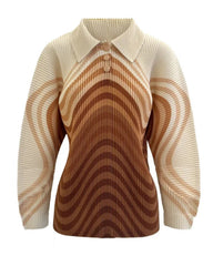 Signature Pleated Polo Top