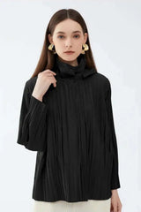 Japanese Pleated Hooded Jacket