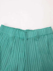Truly Plisse Wide-Leg Pants