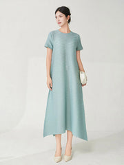 Couture Plissé Japanese Midi Dress