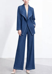 Petite Plissé Two-Piece Pant Set