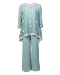 Plissé Pant Suit Travel-Ready