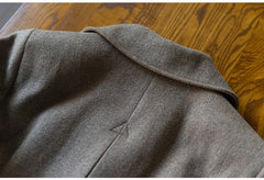 Men's Luxurious Wool Blend Long Trench Coat