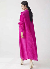 Couture Plisse 3D Floral Dress