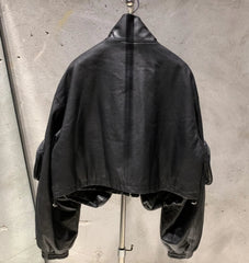 Couture Cropped Sheepskin Bomber