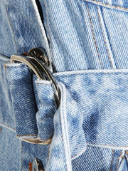Avant-Garde Peplum Denim Jacket