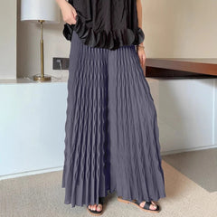 Premium Plisse Wide-Leg Pants