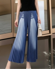 Luxury Petite Plissé Palazzo Pants