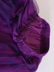Asymmetric Tiered Tulle Ruffle Skirt