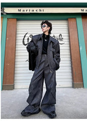 Men's 2 Piece High Society Cargo Wide Leg Pants Set