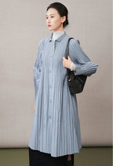 Travel Pleats Longline Jacket