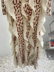 Luxurious Ruffle Pleated Dress