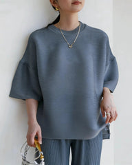 Luxury Dressy Pleated Top