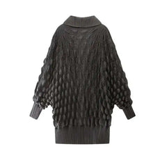 Luxury Bubble Pleated Cardigan