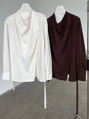Luxury Draped Blouse Top