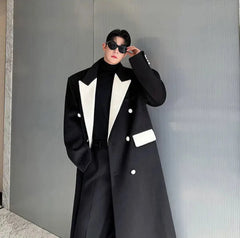 Men's Iconic Woolen Oversized Fit Trench Coat