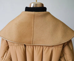 Luxe Woolen Duck Down Puffer Coat