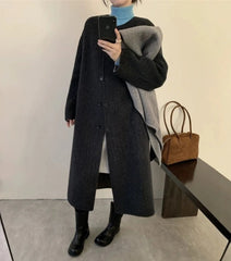 Wool-Blend Coat with Detachable Scarf