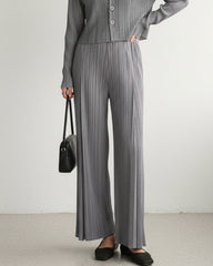 Couture Plisse Wide Leg Pants