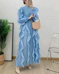 Luxurious Plissé Ruffles Dress