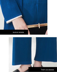 Luxury Plissé Blazer & Trousers