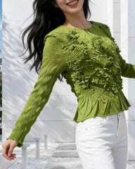 Luxury Crinkle Pleated Top