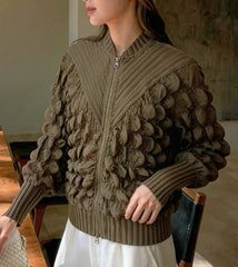 Lightweight 3D Bubble Plissé Jacket