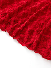 Luxury Floral Textured Lace Dress