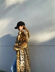 Women's Cozy Luxury Leopard Faux Fur Coat